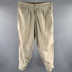 MONITALY Size 34 Khaki Cotton Casual Pants